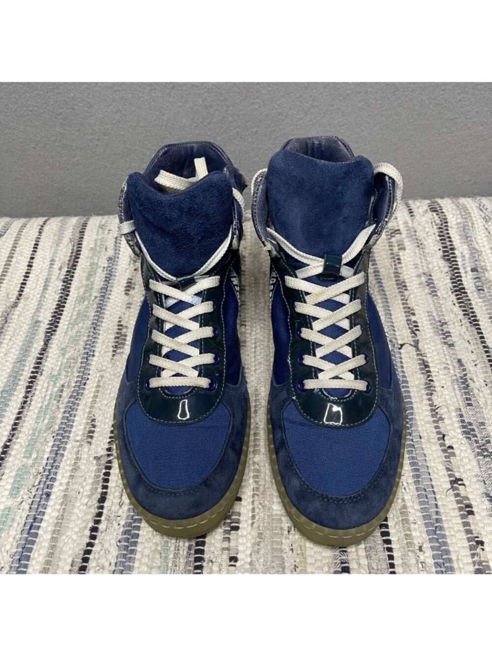 Bikkembergs Womens Blue Navy High-Top Sneakers Size 39 Lace-Up - Picture 12 of 12